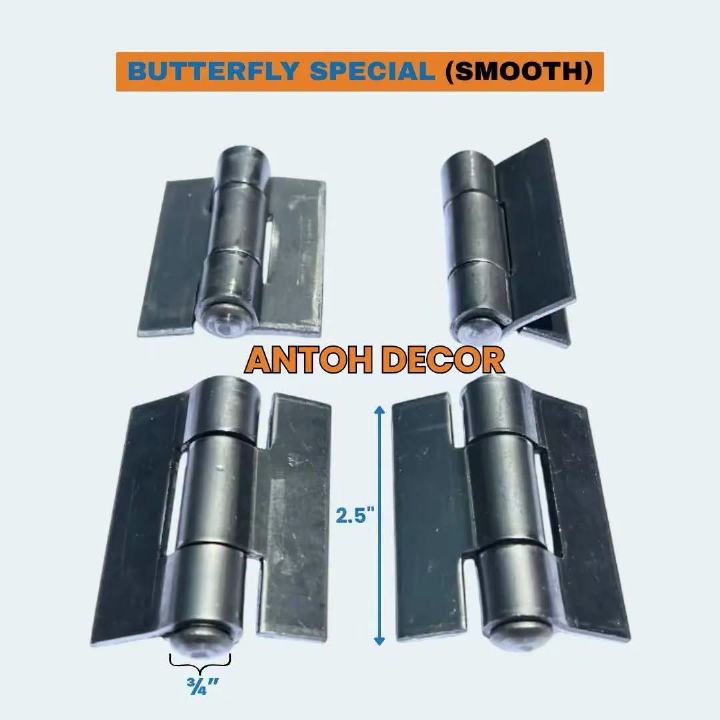 Butterfly Special Hinges (Smooth) 2.5″ × ¾″