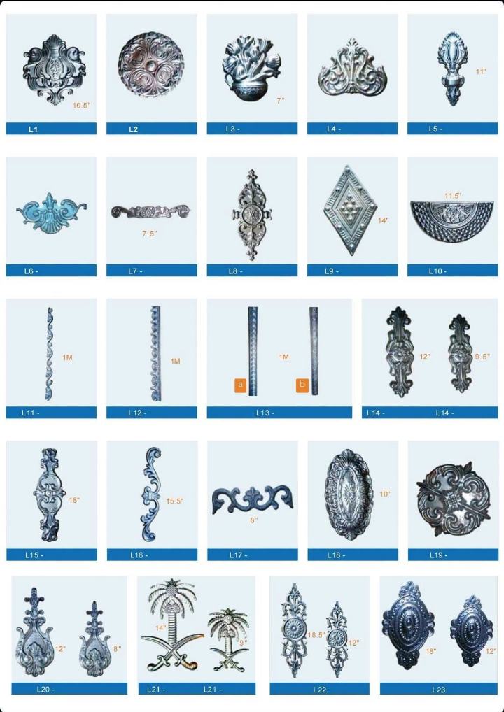 Cast Steel Leaves & Gate Ornaments (L-Series)
