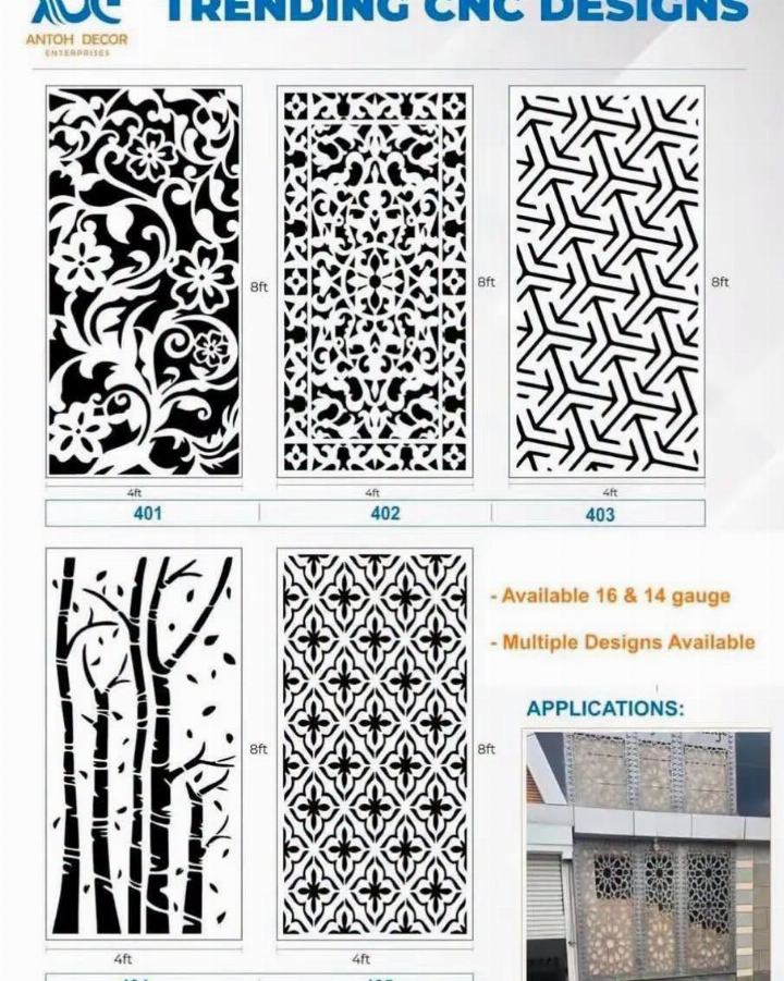 CNC Laser-Cut Panels 4 ft × 8 ft (Designs 401–405) — photo 2