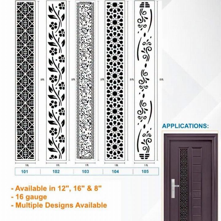 CNC Door Strips 8″, 12″ & 16″ (Designs 101–105)