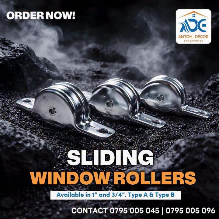 Sliding Window Rollers – Type A & Type B (1″ & ¾″)