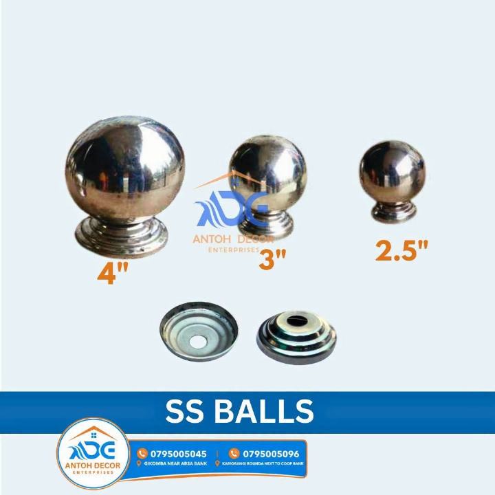 Stainless Steel Balls with Bases (2.5″, 3″, 4″)