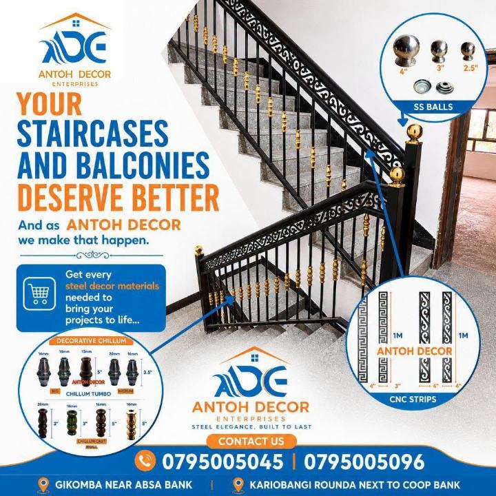 Decorative Chillums & Staircase Balcony Decor