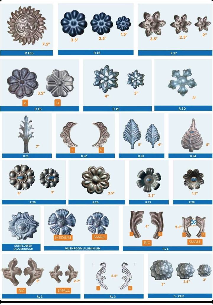 Steel Decorative Flowers & Rosettes (R-Series) — photo 2