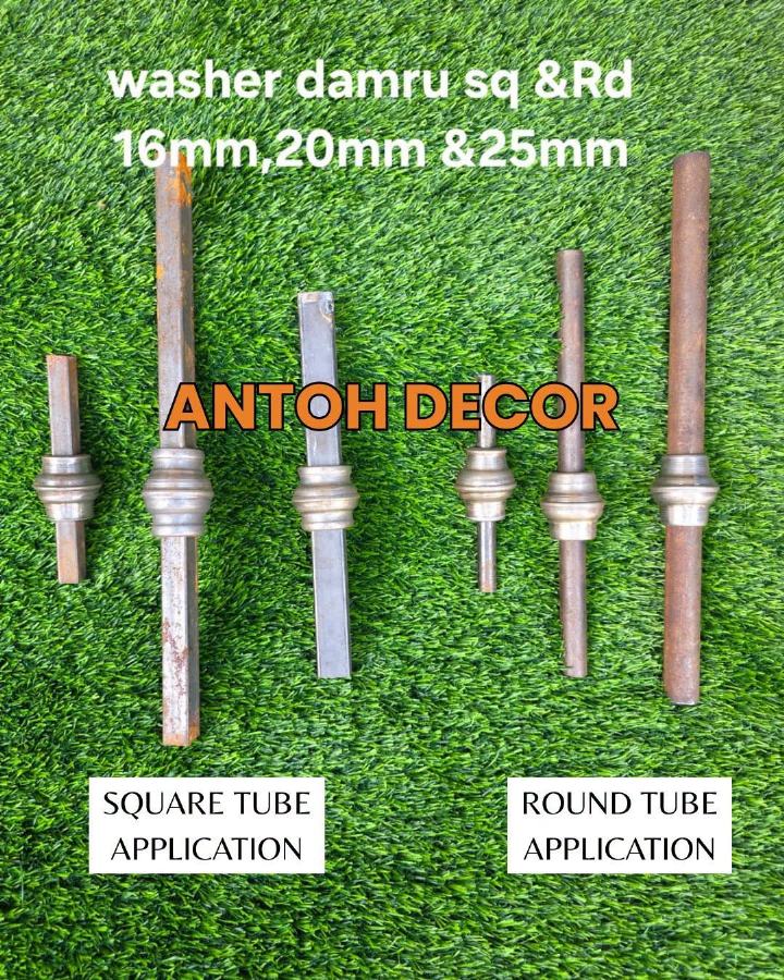 Washer Damru – Square & Round (16 mm, 20 mm, 25 mm)